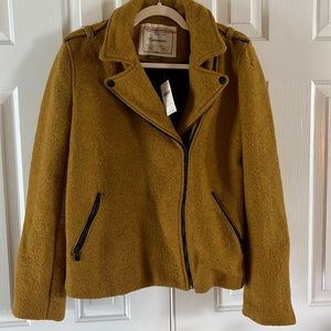 Anthropologie Cartonnier mustard yellow coat size large NWT